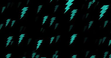 Karanlık bir arkaplanda hızla ilerleyen parlak, gök mavisi yıldırımlarının dinamik deseni, heyecan verici ve geleceksel bir görsel efekt yaratır..