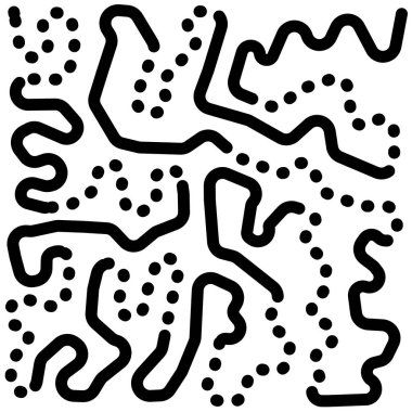 Siyah ve beyazdan oluşan minimum modüler kısa çizgi modeli. Tişört, kumaş ve duvar kağıdı kullanımı için temiz geometrik tasarım.