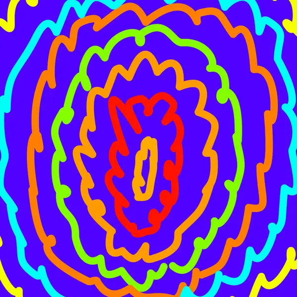 Çember ögelerine sahip soyut renkli arkaplan