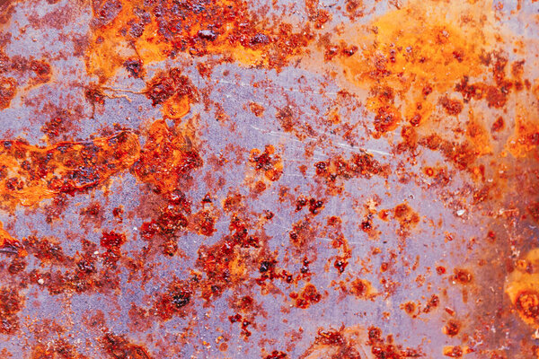 Close-up of rusty metal texture