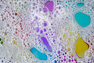 Beyaz köpük dokusu arka planı. Cam temizleyici, sabun, şampuan köpüğü.