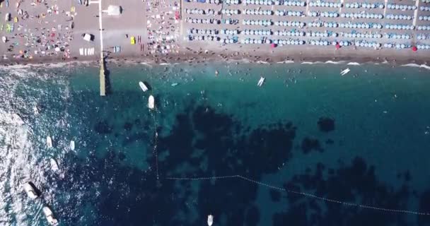 Blaues Wasser Schwimmboote Yachten Neapel Küste Amalfi Italien Luxusreisen Aus — Stockvideo