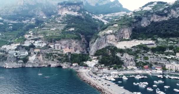 Famoso Destino Turistas Luxo Italiano Costa Amalfitana Postitano Costa Napoli — Vídeo de Stock