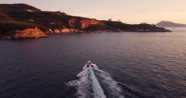 Aerial Drone View Tyrrhenian Sea Coast Amalfi Napoli Coast Italy — Stock Video