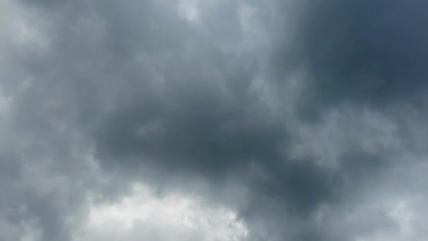 Cumulus Cloud Cloudscape Timelapse Dark Sky Cloud Background Dark Grey — Stock Video