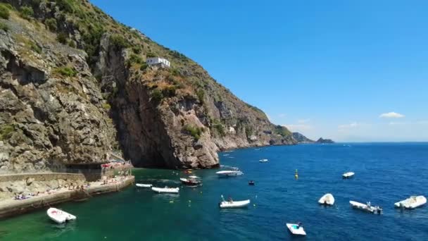 Timelapse View Sailing Boat Yachts Mediterranean Sea Many Boats Ships — Stock Video
