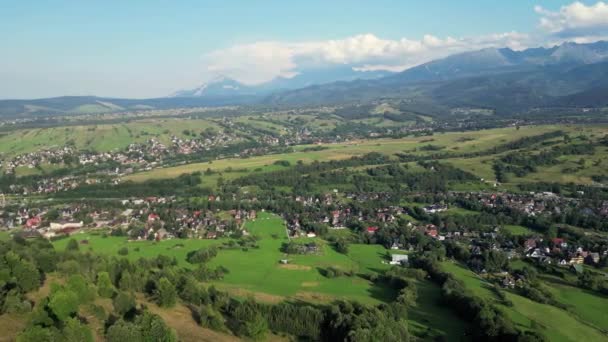 Vídeo Aéreo Colorido Zakopane Polonia Hermosa Hora Verano Montañas Altas — Vídeos de Stock