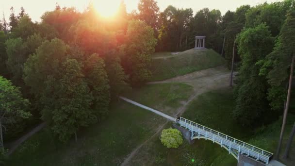 Aluksnes Pilssala 空中生态旅游 Aluksne在夏天 空中风景 高质量的4K镜头 — 图库视频影像
