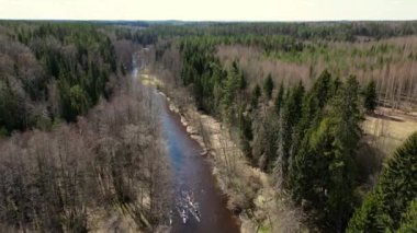İnsansız hava aracı, nehir boyunca giden bir grup kadın ve erkeğin sürdüğü bir spor kanosuna ateş açtı. Kano üzerinde açık hava aktiviteleri, su sporları. Her yere git. Aile sporları. Yaz. Takım tarafından işletilen spor kanosu.