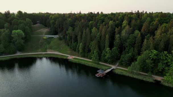 Aluksnes Pilssala Οικολογικό Τουρισμό Εναέρια Θέα Aluksne Καλοκαίρι Αεροφωτογραφία Από — Αρχείο Βίντεο