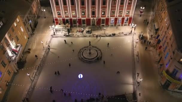 Esten Weihnachtsmarkt Auf Dem Rathausplatz Lokales Kunsthandwerk Und Winterliche Genüsse — Stockvideo