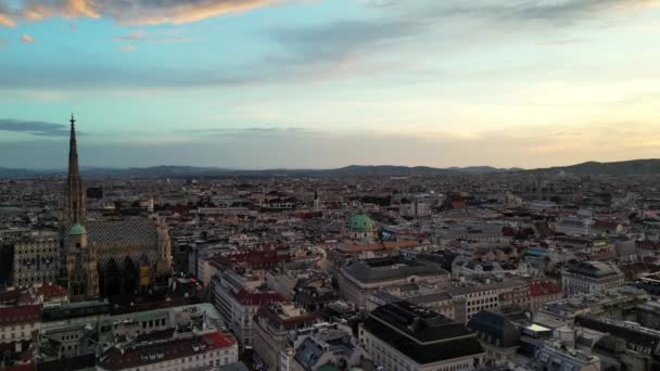 Соборы Городской Пейзаж Города Вены Австрия Архиепархия Вены Вена Вид — стоковое видео