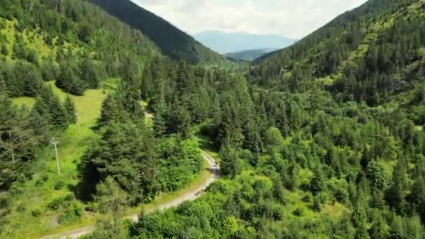 Affascinante Sfondo Tatry Mountain Range Sotto Cielo Limpido Epico Filmato — Video Stock