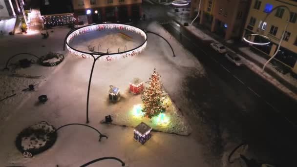 Een Van Oudste Kerstmarkten Ter Wereld Traditionele Kerstmarkt Het Stadhuis — Stockvideo