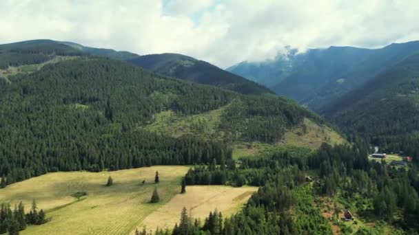 Imagens Cinematográficas Drones Uma Montanha Infinita Paisagem Florestal Eslovênia Destino — Vídeo de Stock