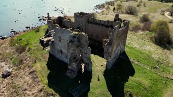 Ruines Ordre Toolse Château Est Des Châteaux Médiévaux Sur Côte — Video