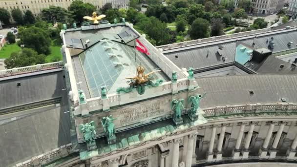 Viennas Maria Theresa Monumento Museo Historia Del Arte Impresionante Vista — Vídeo de stock