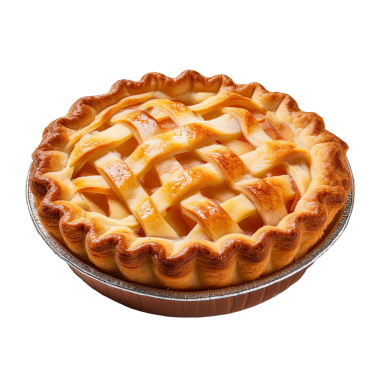 Tereyağlı ve baharatlı elmalı turta şeffaf arka planda izole edilmiş tatlı fotoğrafçılığı, mevsimlik ikramlar ve yemek tasarımı için mükemmel.