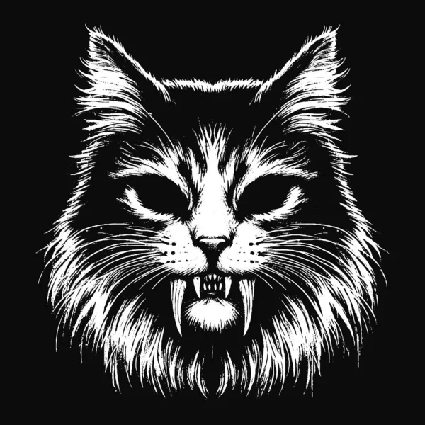 Karanlık Sanat Kedileri Hayvan Korkusu Grunge Kafatası Klasik Okul Dövmesi