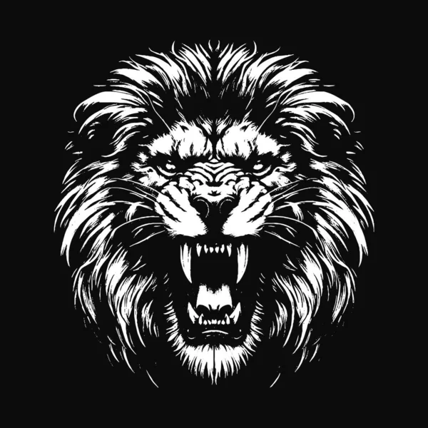 Kara Aslan Canavarı Hayvan Dişleri Sanat Sanatı Grunge Klasik Resim Sanatı