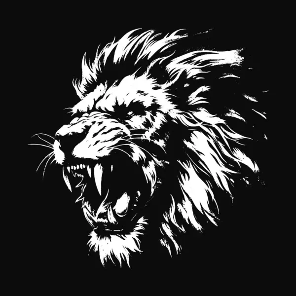 Kara Aslan Canavarı Hayvan Dişleri Sanat Sanatı Grunge Klasik Resim Sanatı