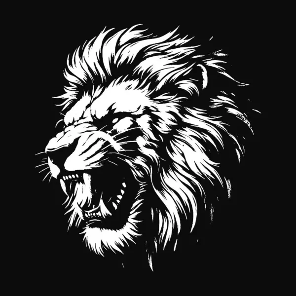 Kara Aslan Canavarı Hayvan Dişleri Sanat Sanatı Grunge Klasik Resim Sanatı