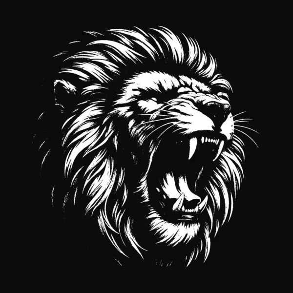 Kara Aslan Canavarı Hayvan Dişleri Sanat Sanatı Grunge Klasik Resim Sanatı