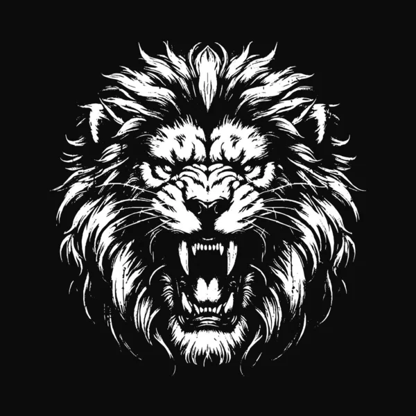 Kara Aslan Canavarı Hayvan Dişleri Sanat Sanatı Grunge Klasik Resim Sanatı