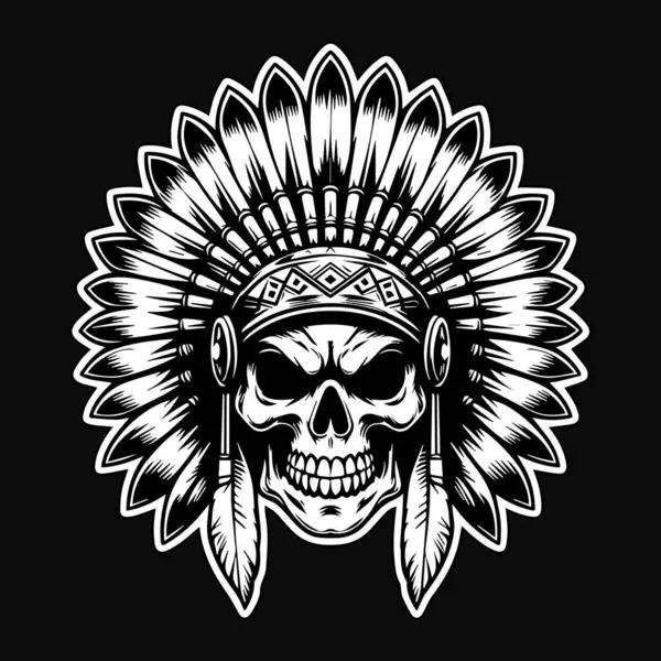 Siyah ve Beyaz Çizimli Siyah Şapkalı Siyah Kafatası