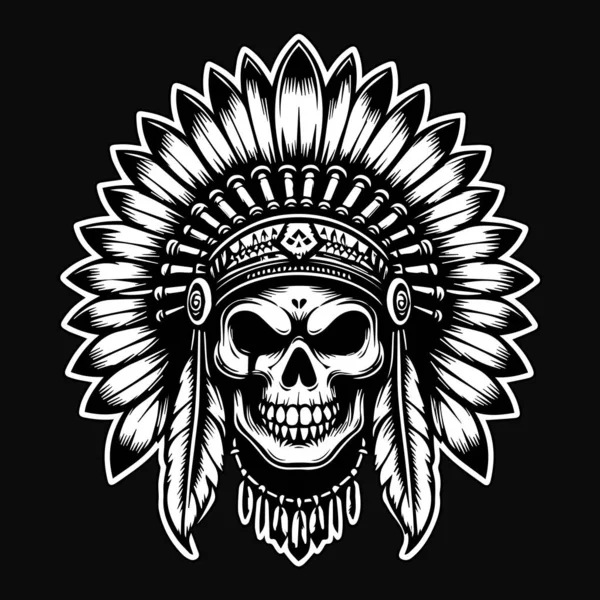 Siyah ve Beyaz Çizimli Siyah Şapkalı Siyah Kafatası