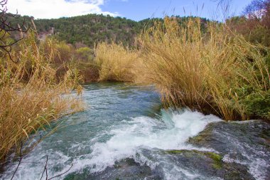 Krka Ulusal Parkı 'ndaki Şelaleler, Dalmaçya, Hırvatistan