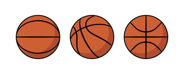 Баскетбольні Ячі Набір Спортивне Обладнання — стоковий вектор