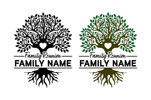 Семейное Воссоединение Три Сплит Имя — стоковый вектор