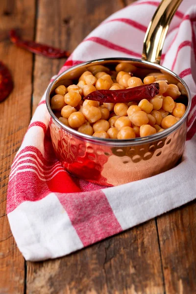 stock image Chickpeas, channay and chana masala served in dish isolated on table side view of arabian food