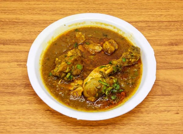 stock image Chicken korma or qorma served in plate isolated on table top view of indian and pakistani spicy food