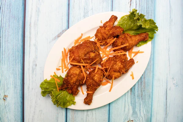 Thai Sült Csirkecomb Tálalva Elszigetelt Szürke Háttér Felső Nézet Élelmiszer — Stock Fotó