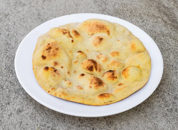 Tandoori Naan Roti Pita Bread Served Dish Isolated Background Top — Stock Photo, Image