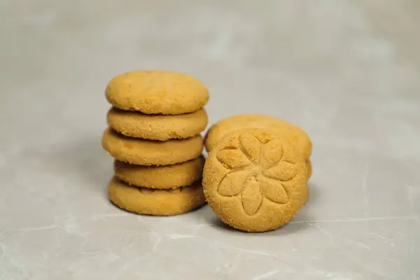 Biscoitos Açúcar Saborosos Cobertura Biscoitos Com Amendoim Servido Vista Lateral — Fotografia de Stock
