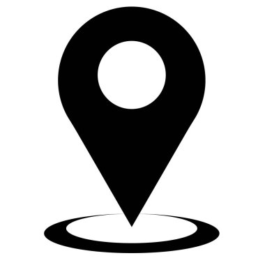 İğne ikonu Vektör illüstrasyonlu harita işaretleyici