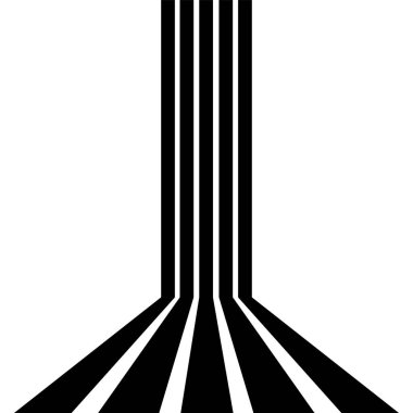 Siyah arkaplanda sarı çizgiler