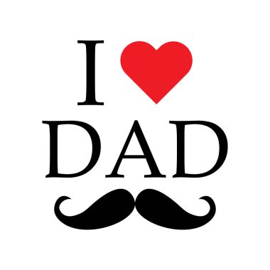 Babamı seviyorum vektör illüstrasyonu