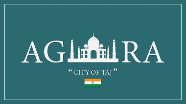 Agra şehri Taj konsept vektör çizimi