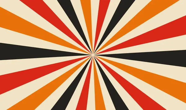 Güneş patlaması Sirki arka planı ve spiral retro ışın vektör deseni