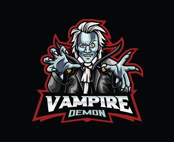 Mascotte Vampire Dracula Logo Design Illustration Vectorielle Des Vampires Illustration — Image vectorielle