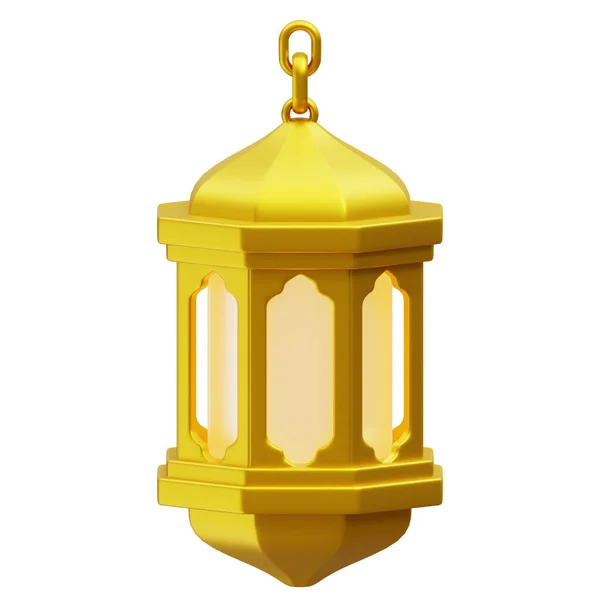 Ramadan lantern 3d icon. Islamic lantern, 3D rendering Ramadan illustration