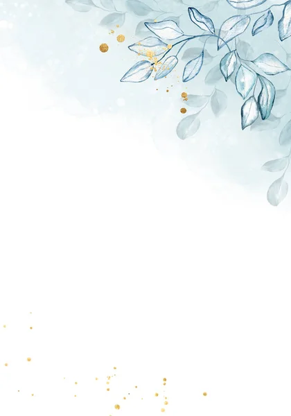 Бледные Зимние Листья Ботанический Дизайн Баннера Цветочная Пастельная Рамка — стоковое фото