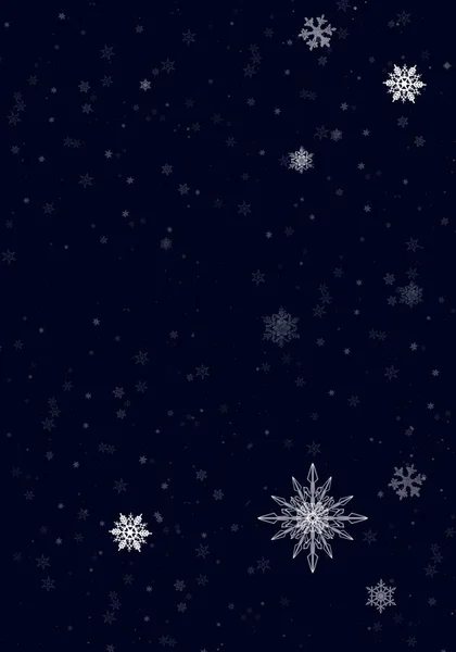 Blauer Winterhintergrund Mit Schneeflocken Für Eigene Kreationen — Stockfoto