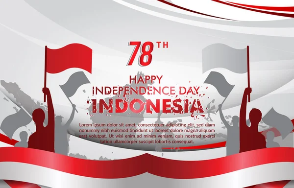 stock vector happy 78th of august indonesian independence day landscape banner for social media post with abstract gradient red and white background design7