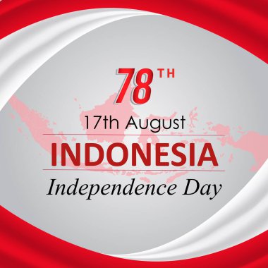 Sosyal medya paylaşımı için 17 Ağustos tarihli Endonezya bağımsızlık günü soyut gradyan kırmızı ve beyaz arkaplan tasarımı 1