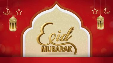 İslami süsleme ve soyut arkaplan tasarımı ile Mübarek hareketli video şablonu